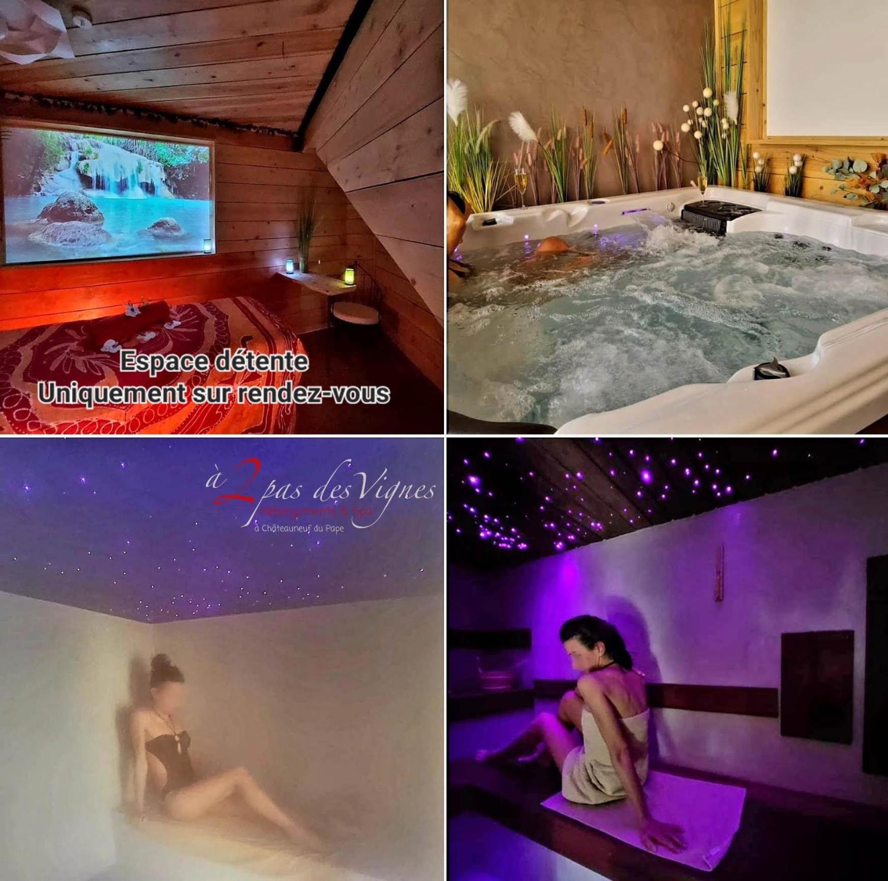 A 2 Pas Des Vignes, Hebergements Et Spa, Maison Numero 6, A Chateauneuf Du Pape Exterior foto